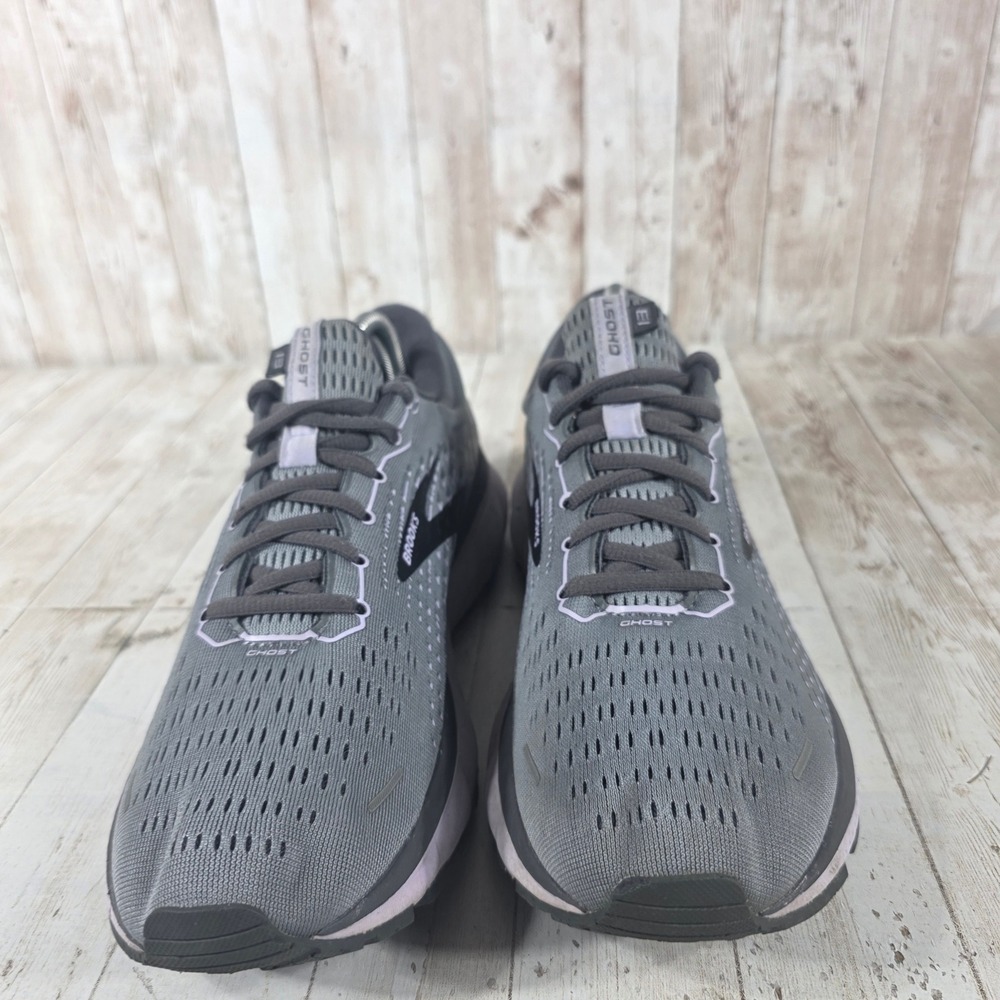Brooks Ghost 13‎ Womens 11 Running Shoes Grey Black Lavender 1203381B084 - Picture 2 of 8